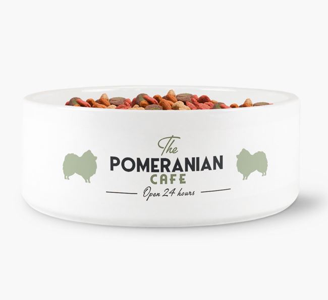 'The Pomeranian Cafe' - Personalised Dog Bowl for your Pomeranian