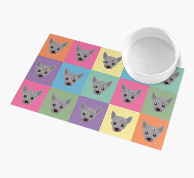 Personalied Icon Pattern- Personalised Chihuahua Feeding Mat