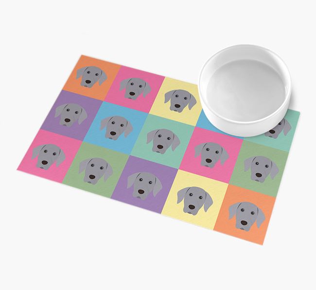Personalied Icon Pattern- Personalised Dog Feeding Mat
