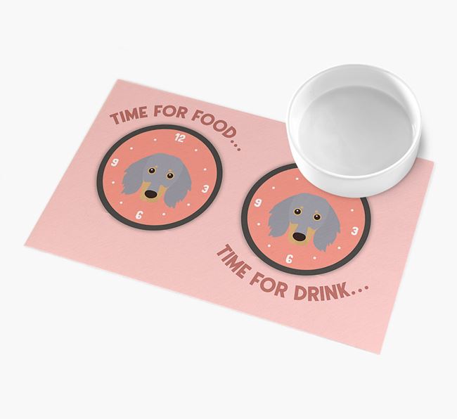 'Time For...' - Personalised Dachshund Feeing Mat
