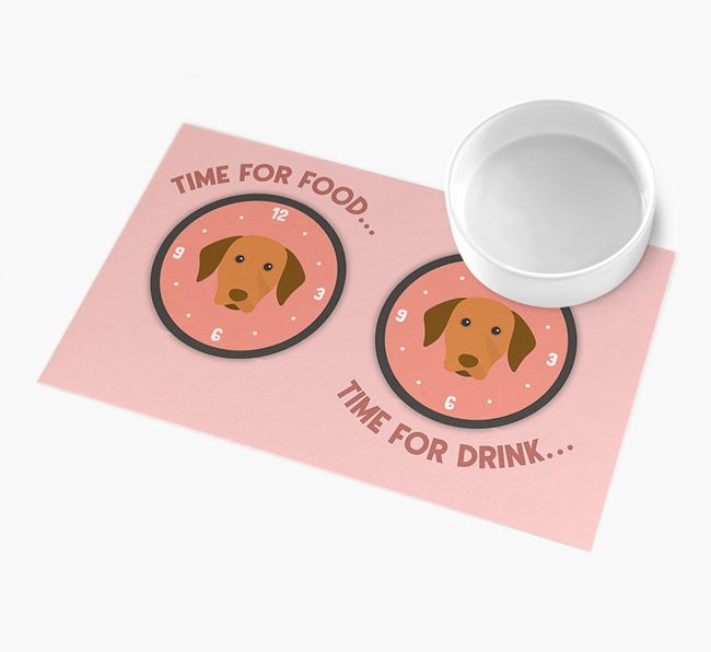 'Time For...' - Personalised Dog Feeing Mat