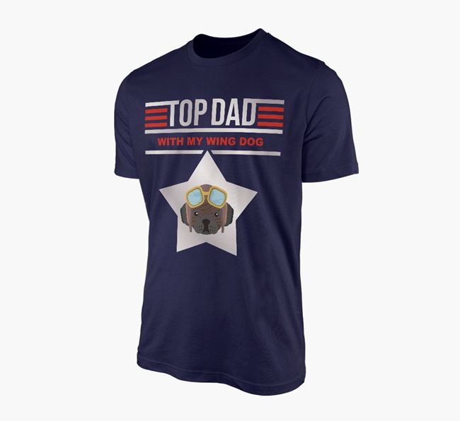 'Top Dad' - Personalised French Bulldog Adult T-shirt