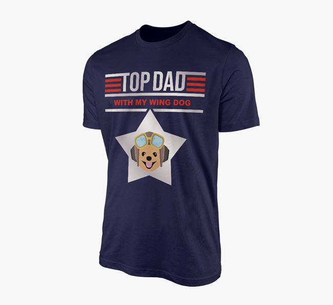 'Top Dad' - Personalised Pomeranian Adult T-shirt