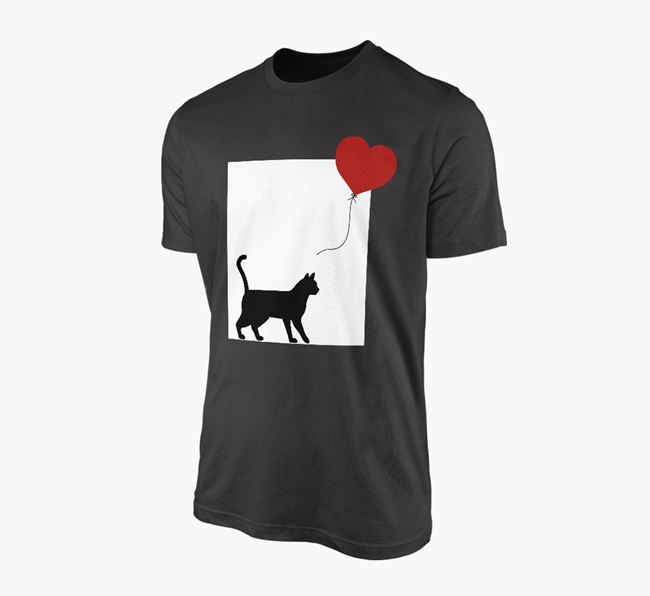 'Heart Balloon' - Personalised Bengal Adult T-Shirt