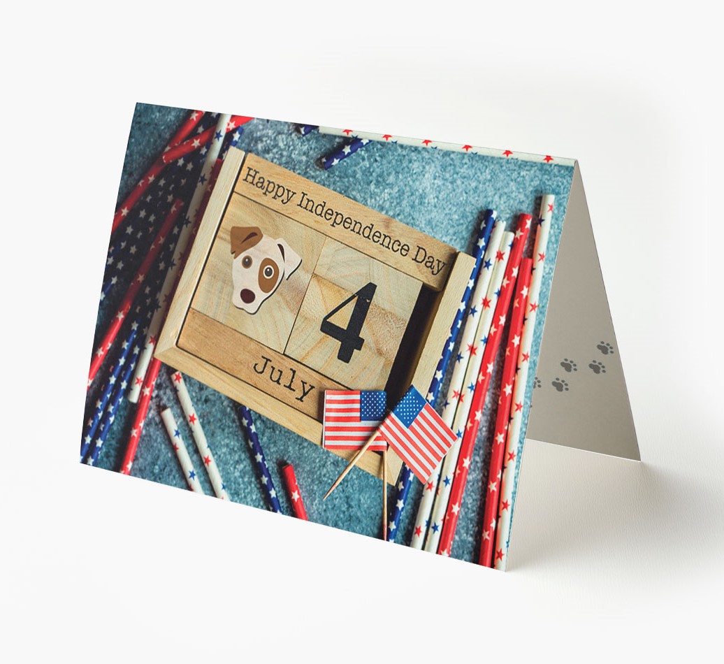 'Happy Independence Day - 4th July' Dog Card