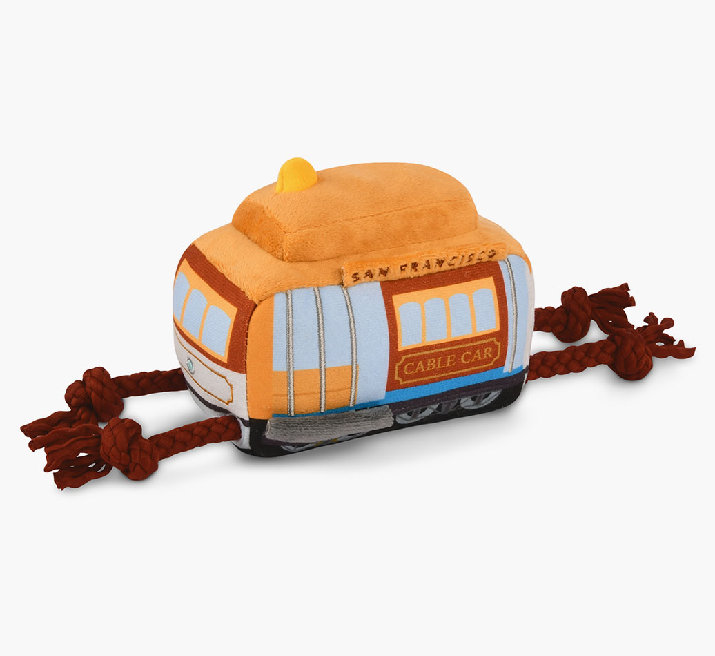 Cable Car Golden Retriever Toy - full view