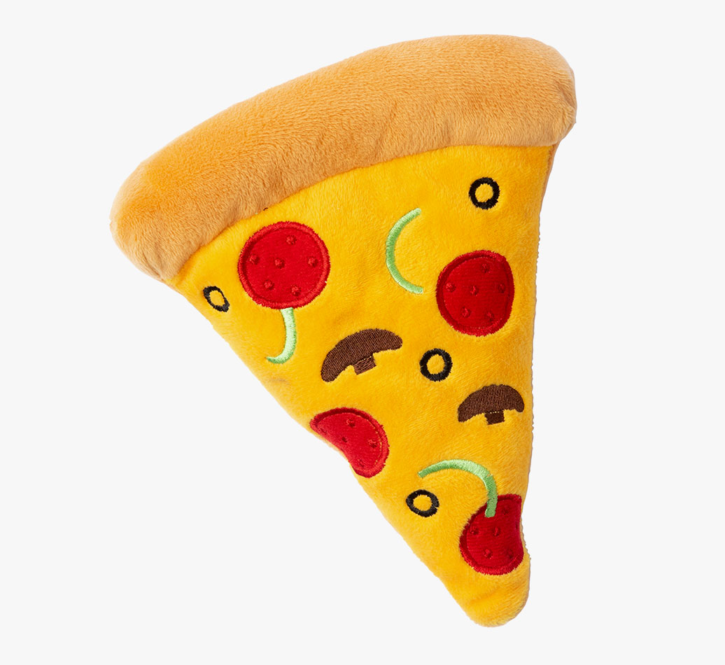 Pizza Slice German Shepherd Plush Toy - front view