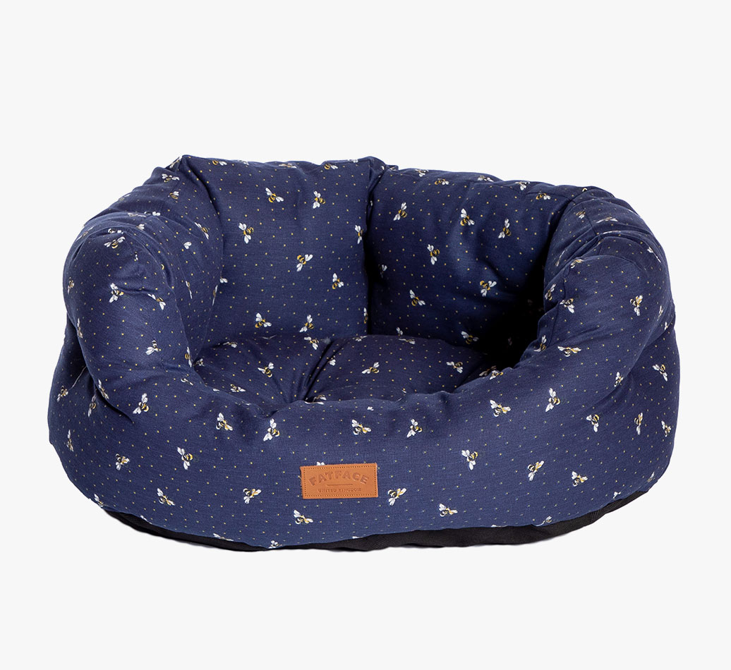 FatFace Spotty Bees Deluxe Slumber: Cavalier King Charles Spaniel Bed full view