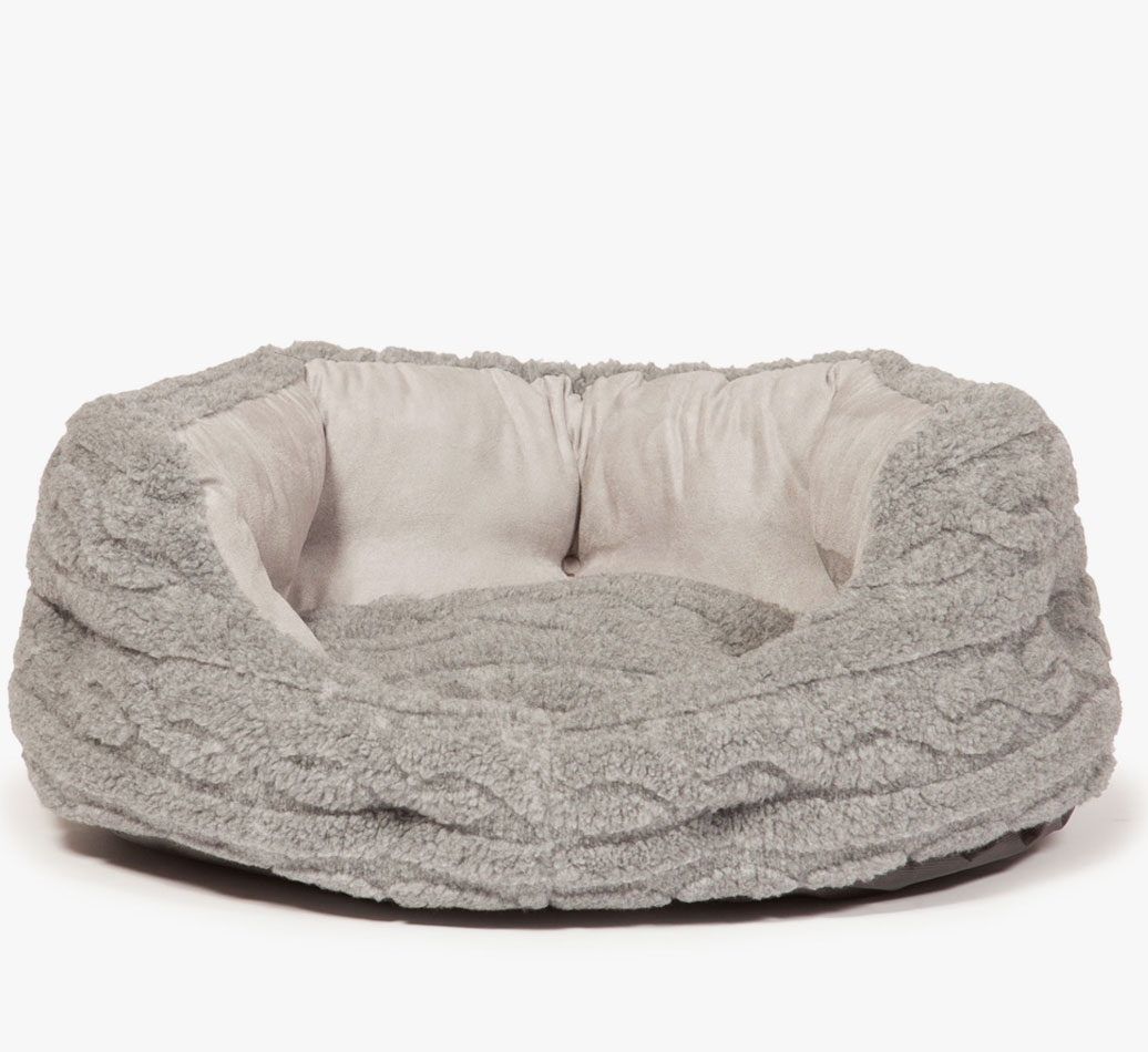 Danish Design Bobble Pewter Slumber Canaan Dog Bed Front View