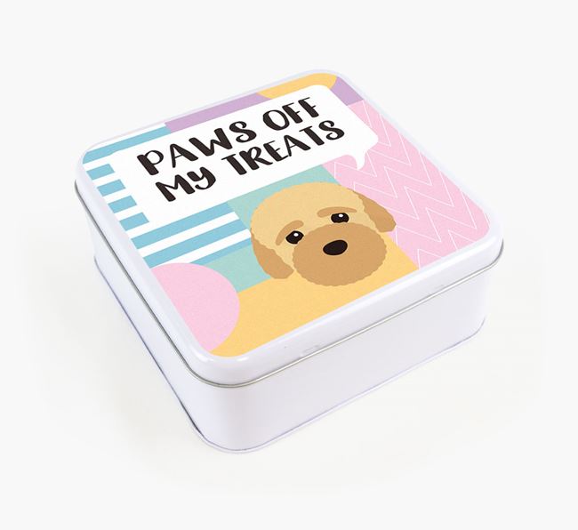 'Paws Off' Square Tin for Bich-poo's Treats