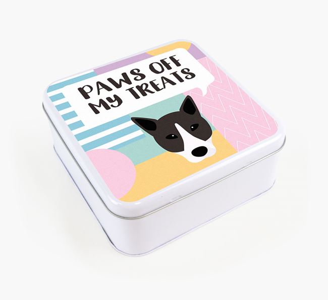 'Paws Off' Square Tin for Canaan Dog's Treats