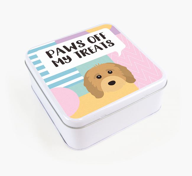 'Paws Off' Square Tin for Cavapoo's Treats