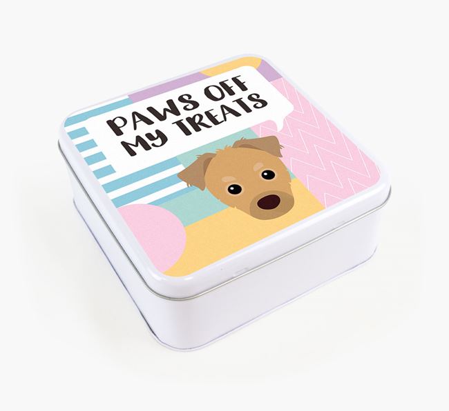 'Paws Off' Square Tin for Chipoo's Treats