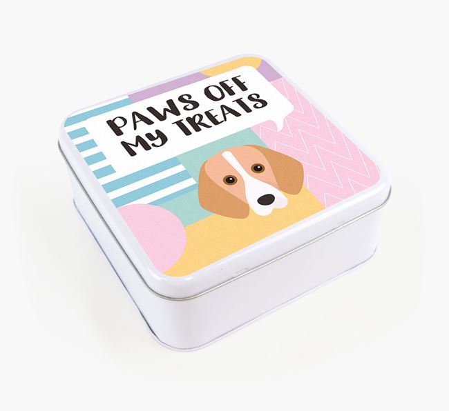 'Paws Off' Square Tin for Foxhound's Treats