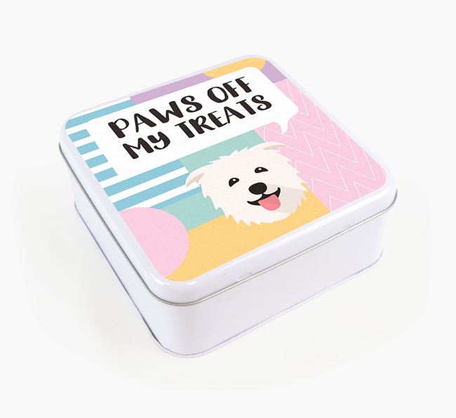 'Paws Off' Square Tin for Glen Of Imaal Terrier's Treats