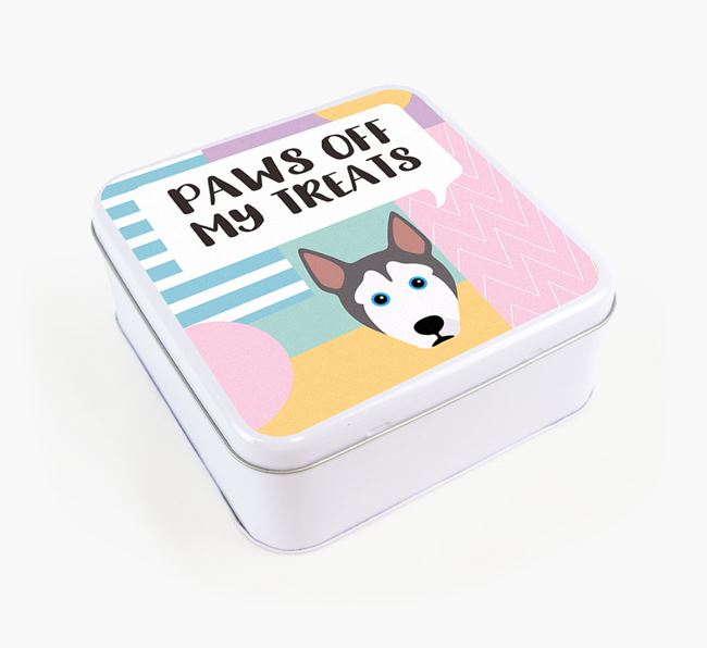 'Paws Off' Square Tin for Pitsky's Treats