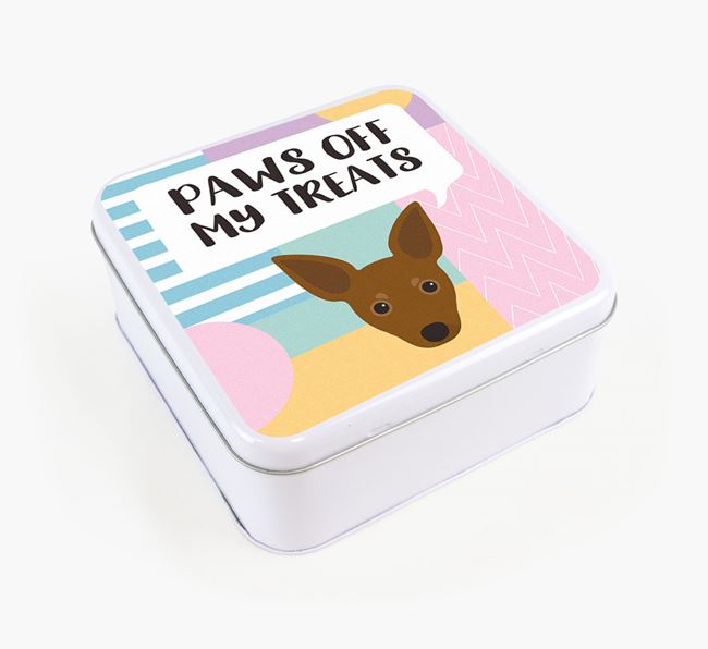 'Paws Off' Square Tin for Russian Toy's Treats