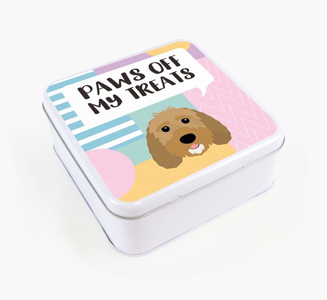 'Paws Off' Square Tin for Sproodle's Treats