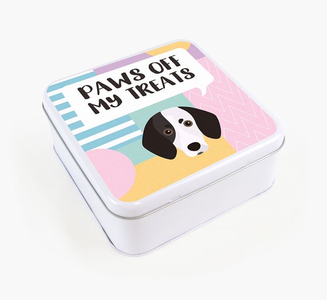 'Paws Off' Square Tin for Trailhound's Treats